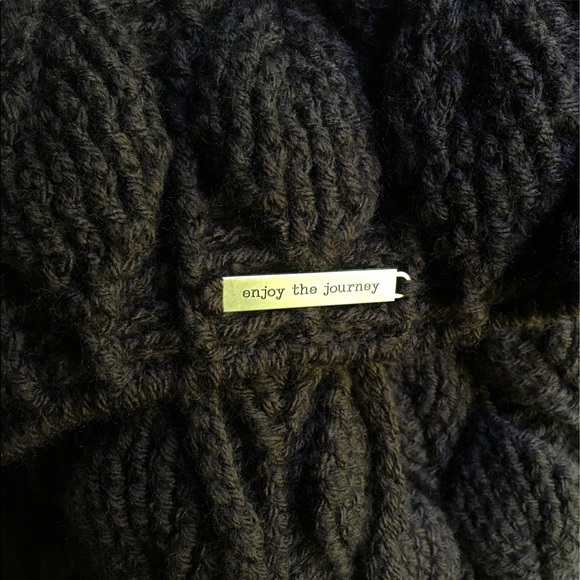 Leaf Knit Backpack Structured Bottom leaf stitch pattern boho - Picture 12 of 13